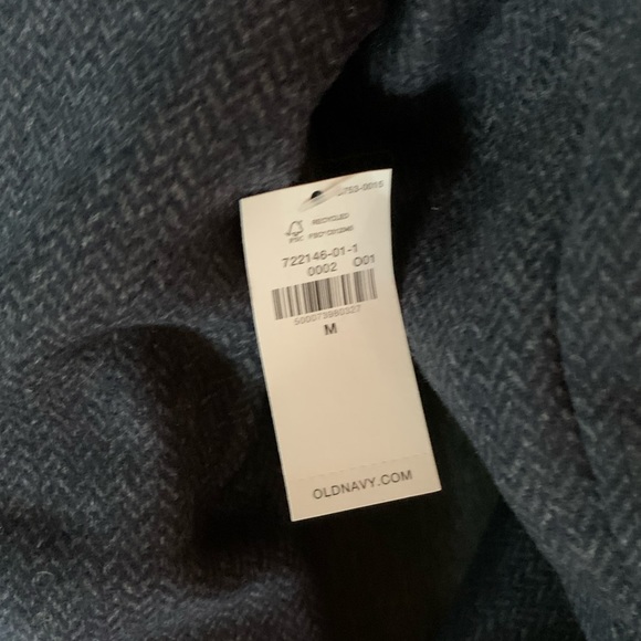 Herringbone Overcoat Old Navy Charcoal Grey Brand New With Tags - Picture 4 of 4